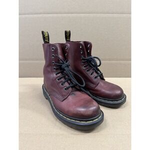 Dr. Martens 1460 Pascal Antique Temperley Cherry Red‎ Boots US WOMEN 6 /MEN 5